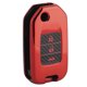 thumbnail image 5 of Gorgeri Carcasa de llave de coche de control remotofunda de llave de coche de estilo de fibra de carbono Funda protectora de llave inteligente de coche plegable para XRV CRV 2013-2018rojo Khall 1.6102E+12, 5 of 6