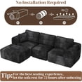 thumbnail image 4 of ChVans 110" L-Shaped Sectional Sofa with Convertible Left/Right Ottoman, Boneless Sofa with Oversized Chaise & Layered Cushion, Upholstered Couches for Living Room Bedroom, No Assembly, 4 of 10