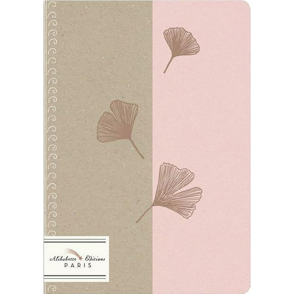 Mini Journals - Linen Stitched Binding, Rounded Corners: Ginkgo: Copper Stamped Gingko Leaves (Hardcover)