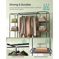 thumbnail image 4 of SONGMICS Armario, Armario Portátil para Dormitorio, Barra para Ropa con Funda de Tela No Tejida, Organizador de Almacenamiento de Ropa, 59 x 17,7 x 69 Pulgadas, 12 Compartimentos, Gris ULSF03G, 4 of 5