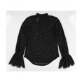 thumbnail image 2 of bar III Blusa de encaje para mujer, color negro, pequeña, 2 of 2
