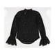 thumbnail image 2 of bar III Blusa de encaje para mujer, color negro, pequeña, 2 of 2