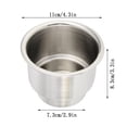 thumbnail image 2 of Stainless Steel Cup Holder For Cars Durable Tea Cup Mount Beverage Organizer, 2 of 7