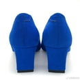 thumbnail image 4 of Women's Pointed Toe Pumps, 2 Inches Slip On Low Chunky Block Heels, Padded Latex Cushion, Blue, Size 8, 4 of 7