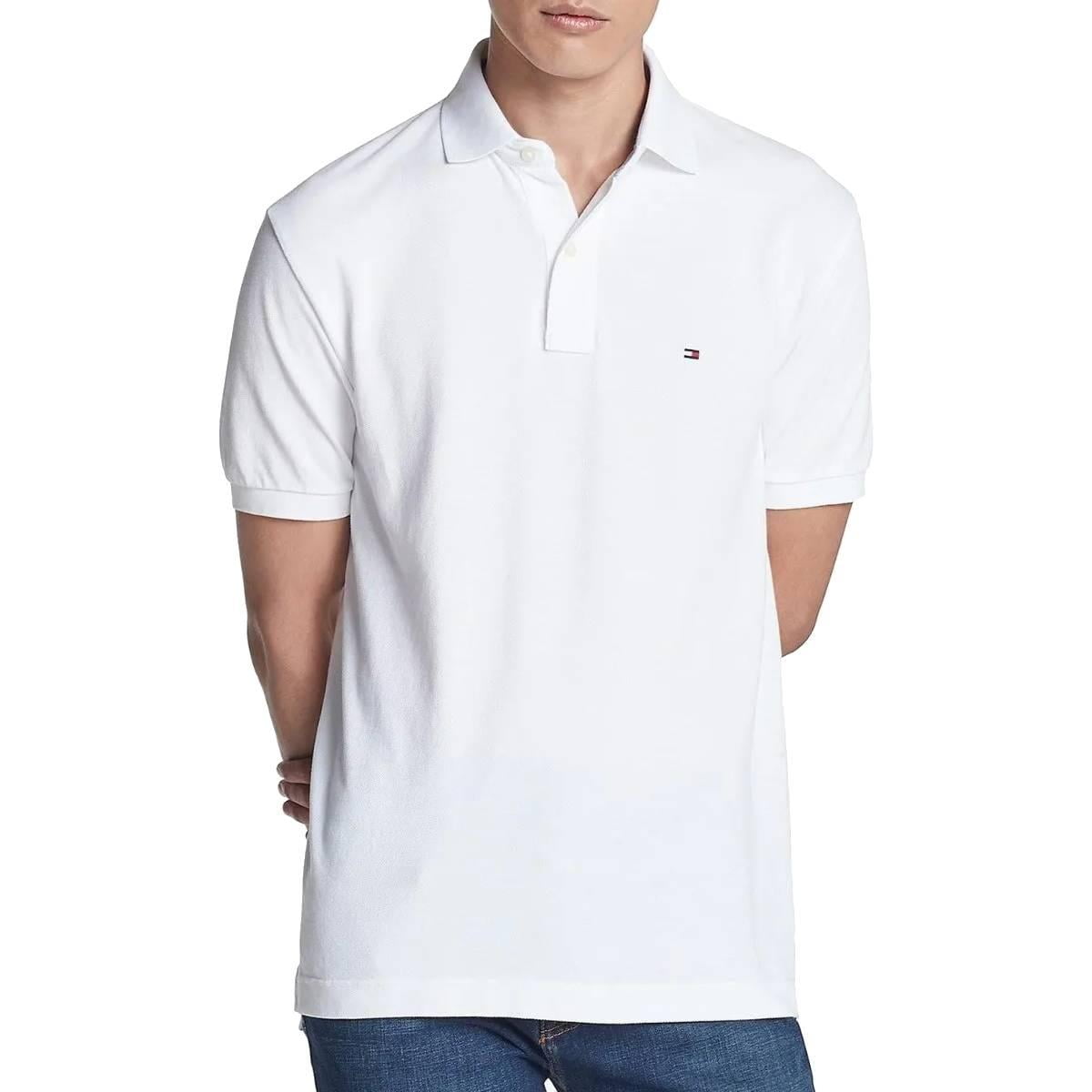 Playera Polo Tommy Hilfiger Hombre Clasico Casual Moda blanco L