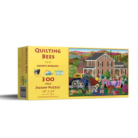 SUNSOUT INC - Quilting Bees - 300 pc Jigsaw Puzzle by Artist: Joseph Burgess - Finished Size 18" x 24" - MPN# 38960