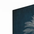 thumbnail image 2 of Luxe Metal Art 'Single Indigo And White Palm Tree' by Linda Woods, Metal Wall Art, 36"x36", 2 of 9