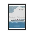 thumbnail image 4 of Passenger list French Line - Compagnie Générale Transatlantique, 1935. Framed Vintage Travel Poster, 4 of 11