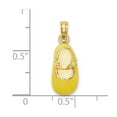 thumbnail image 2 of 14k Gold 3-d Small Shoe With Yellow Enamel Charm 21.8x8.15mm Wide Pendant Necklace for Women, 2 of 2