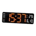 thumbnail image 1 of Oversized Digitale Slaapkamer Decor Temperatuur Opknoping Bureau Datum/Dag Mute Naranja-B Zulema Reloj de pared digital, 1 of 8