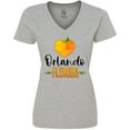 thumbnail image 3 of Inktastic Orlando Florida Orange in Heart Women's V-Neck T-Shirt, 3 of 5