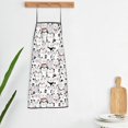 thumbnail image 5 of Naloa 1Pack Adjustable Bib Apron Waterdrop Resistant Cooking Kitchen Aprons for Women Men Chef, Cute Cat Print, 5 of 5