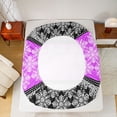 thumbnail image 5 of Feelyou Purple Damask Women Twin Sheet Sets, Southwestern Theme Bedding, 3-Piece, 5 of 7