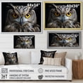 thumbnail image 4 of Designart "Portrait of Black and White Owl" Animals Wall Art Living Room, 4 of 5