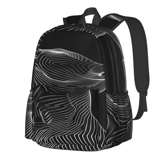 Disketp Geometric Lines Dog Art Mochila Escolar de Gran Capacidad y Peso Ligero, Mochila de Viaje Ideal para Escuela, Trabajo y Uso Diario, Cómoda y con Estilo