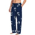 thumbnail image 6 of Salouo Nautical Themed Simple Anchors Print Pajama Pants for Men, Lounge Pants Elastic Waistband Casual Men's sleepwear Loungewear Sleep Pajama Pant -Medium, 6 of 7