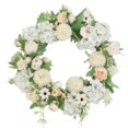 thumbnail image 1 of Guirnalda de flores artificiales para colgar en la pared, simulación, decoración floral, hogar, boda, corona de flores falsas, blanco champán Inevent HA9082-03B, 1 of 6