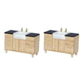 thumbnail image 4 of Bewildely Furniture Miniature Modern Oak Sink House Doll Cabinet Decoration Tipo 1 2piezas, 4 of 6