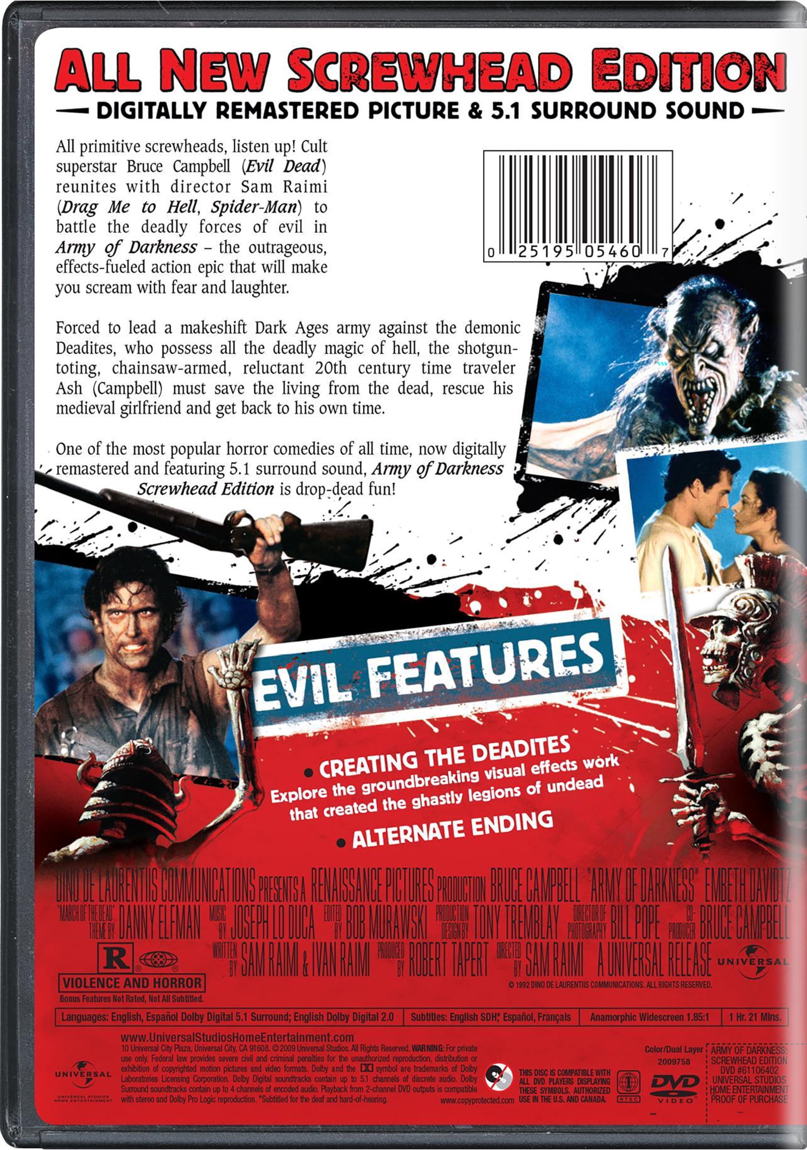 Army of Darkness (Screwhead Edition) (DVD), Horror, Universal