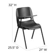 thumbnail image 5 of Flash Furniture Black Ergonomic Shell Chair with Right Handed Flip-Up Tablet Arm, 5 of 11