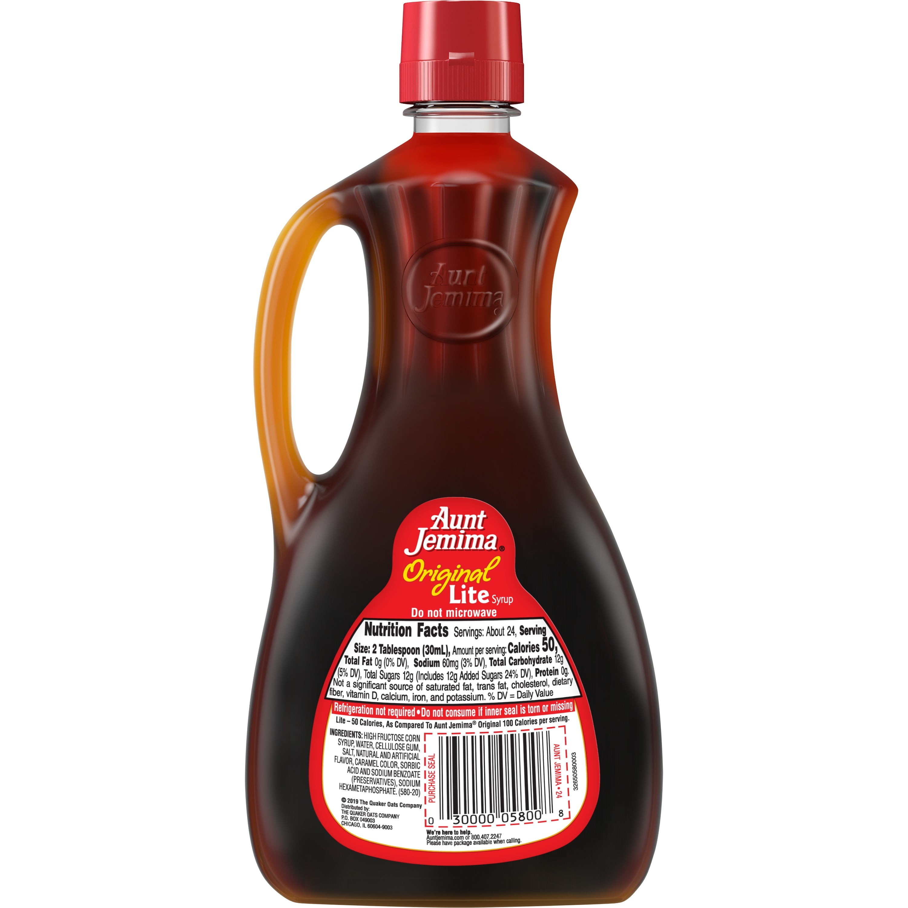 Aunt Jemima Original Lite Syrup 24 Oz Bottle Walmart Com