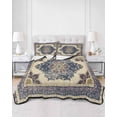 thumbnail image 3 of Boho Blue Yellow Pink Twin XL Size Down Alternative Comforter,Lightweight Comforter Quilt Bedding Set with Pillow Shams Vintage Modern Geometric Abstract Bed Comforter Duvet Insert 68"x98", 3 of 7