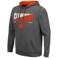 thumbnail image 2 of Men's Colosseum Charcoal Clemson Tigers Slash Stack 2.0 Pullover Hoodie, 2 of 3