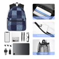 thumbnail image 4 of Easygdp Blue Gingham Buffalo Check for Casual Laptop Backpack, Backpack for School, Travel, Business, 4 of 6