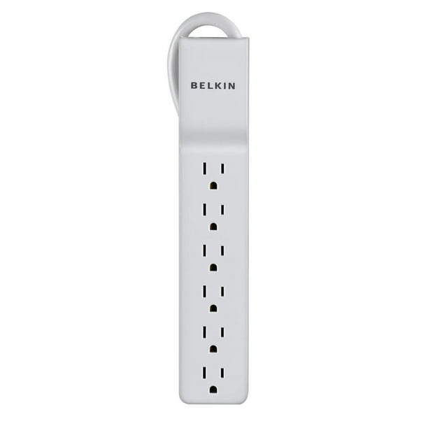 Belkin SurgeMaster Home Series Surge Protector 7Outlet Strip, 2.5 ft