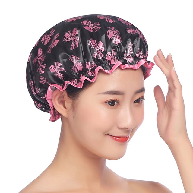 Bearachild Impermeable a prueba de polvo Baño Peluquería Cocina Ducha Elasticidad Espesor Protector Escudo Protección Cubierta Cap Sombrero Juegos de accesorios de baño No.02 Bearachild JJ9682-02