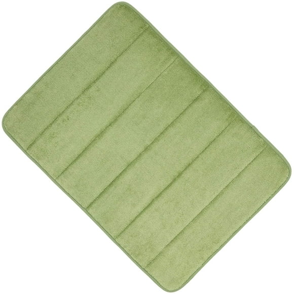 Memory Foam Bath Mat-Incredibly Soft and Absorbent Rug, Cozy Velvet Non-Slip Mats Use for Kitchen or Bathroom (17 Inch x 24 Inch, Sage) Sage 17 Inch x 24 Inch