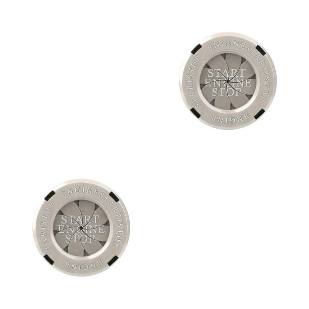 Sidaley Cubierta de botón de arranque de motor de vehículos de aleación de aluminio extraíble Universal a prueba de arañazos accesorios de Gris 2piezas