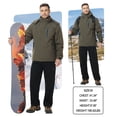 thumbnail image 6 of Xidunhg Men's Winter Skiing Jackets Water Resistant Warm Fleece Coats Parka Raincoats Snowboard Jacket with Hood Multi-Pocket Army Green L, 6 of 14