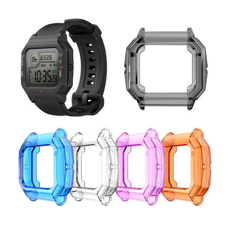 Deyuer Protective Case Shockproof Clear TPU Watch Cover Smart Bracelet Frame Shell for Amazfit Neo