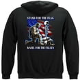 thumbnail image 5 of I Stand For The Flag Kneel For The Fallen Patriotic 100% Cotton Black T-Shirt XXX-Large, 5 of 7