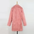 thumbnail image 3 of Baberdicy Coat Outerwear Winter Lady Womens Warm Long Faux Coat Jacket Outerwear Women's Fur & Faux Fur Jackets & Coats Pink, 3 of 7