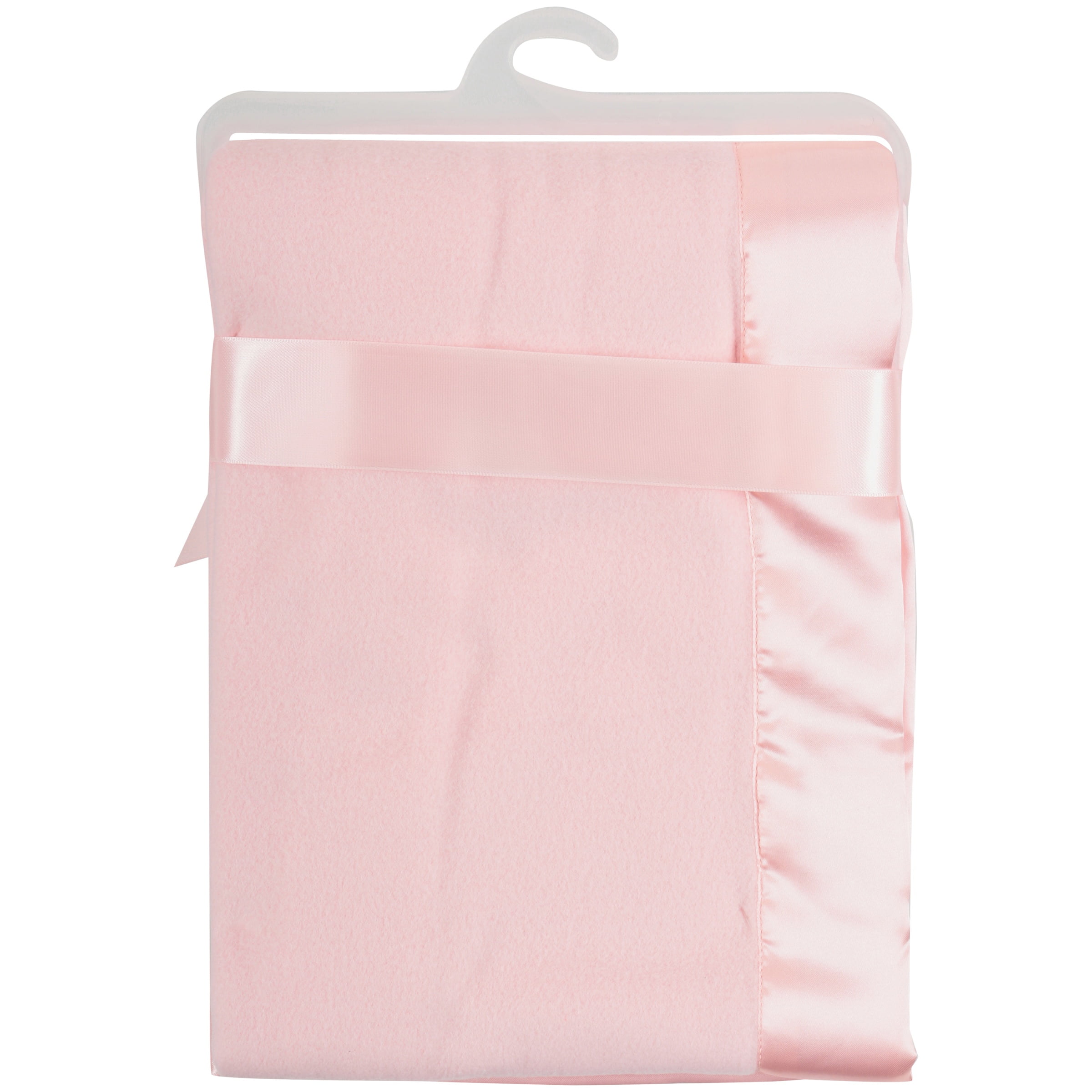 TL Care Fleece Blanket with Silk-Like Satin Trim, Soft, Warm & Cozy, Pink, 30" x 40" for Boys and Girls, Perfect for Baby Carrier, Stroller, Travel and Gifting