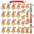 thumbnail image 2 of 150PCS Christmas Kraft Paper Gift Tags With Cord Christmas Tree, Christmas Tree Paper Hang Tags, Gift Tag Packaging For Arts And Crafts, Christmas Tree Party Kraft Paper Tags (with 150 Twine), 2 of 5