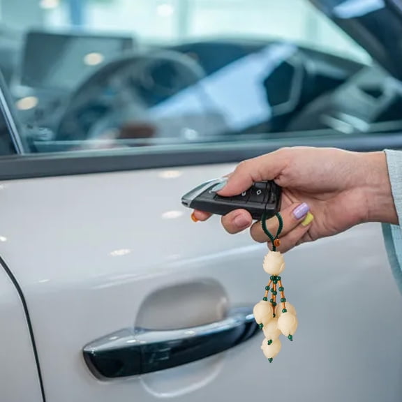 Magnolia Wood Keychain - Car Mobile Phone Chain Pendant Accessory