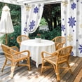 thumbnail image 4 of Outdoor Curtains for Patio Waterproof, Merry Christmas Outdoor Privacy Panels Grommet, Winter Xmas Snowflakes Blue Yellow Blackout Outside Curtains for Porch/Cabana/Pergola/Gazebo 54"x108", 2 Panels, 4 of 8