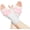 White Short, variant on Cute Cat Paw Mittens Gloves, Kawaii Cat Cosplay Kawaii Soft 3D Toes Beans Fingerless Cat Claw Paws Pad Sleeve(White Long Gloves)