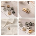 thumbnail image 3 of Flower Cufflinks For Women Shirt Work Uniform Rhinestones Decorative Cufflinks, 3 of 15