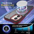 thumbnail image 2 of iPhone 11 Case[Compatible with Magsafe]Phone Case iPhone 11[Military Grade Drop Protection]W/ Detachable Camera Len Protection Anti-Fingerprint Slim Translucent Matte Case for iPhone 11,6.1"Red, 2 of 14