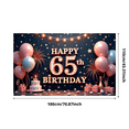 thumbnail image 4 of Decorative Design Banner Balloon Decor Confetti Design 65th Birthday Banner for Birthday Celebration Indoor Party Event, 4 of 8