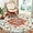 Floral Red, variant on Findosom 4' Modern Floral Round Rug Bohemian Area Rug Non Slip Boho Round Rug for Dining Room Table Washable Round Bedroom Carpet for Entryway Living Room Sofa Kids Room Nursery Gray