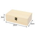 thumbnail image 2 of GLFILL Jewelry Box Desktop Pine Wood Storage Hand Decoration Wooden Box Gift Box, 2 of 7