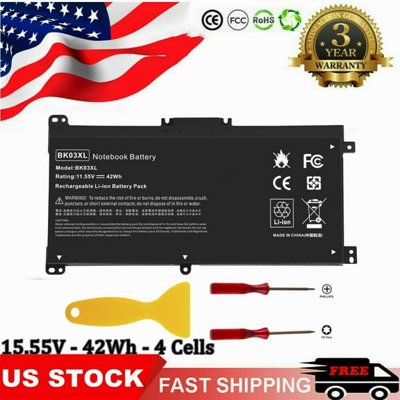 Battery for HP Pavilion x360 14-ba175nr 14-ba253cl BK03XL 916366-421 916812-855