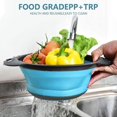 thumbnail image 4 of 3 Piece Round Silicone Collapsible Colander Set Draining for Pasta Vegetables Fruits in Kitchen, 4 of 5