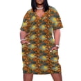 thumbnail image 2 of Vestido morado de verano con bolsillos sueltos y parches de calabaza para Halloween, elegante vestido morado de verano para mujer 2025., 2 of 7