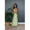 thumbnail image 6 of Yannah Satin Dress - Lime, 6 of 6
